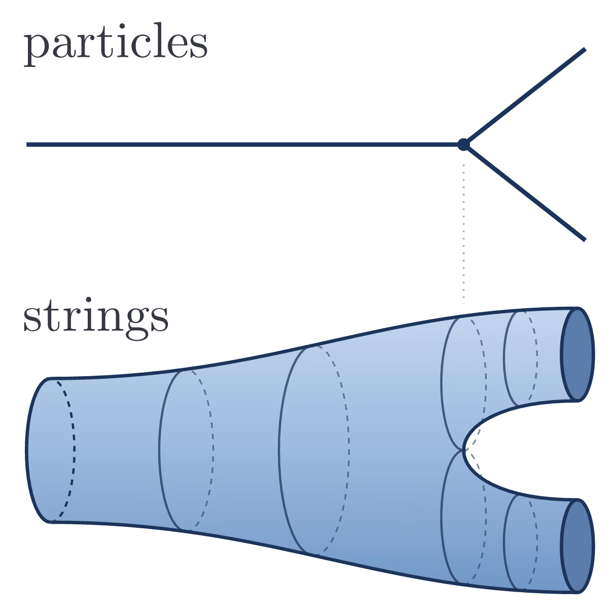 Particle vs String Interactions