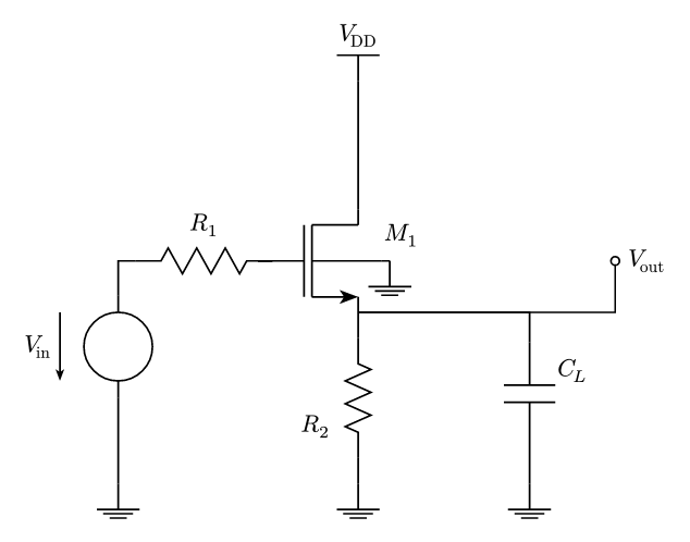NMOSFET Amplifier Circuit